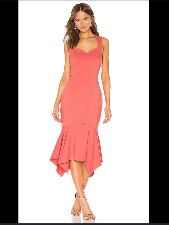 Elliatt Dresses & Skirts - Elliatt “Glasshouse” Coral High-Low Mermaid Hem Sleeveless Dress Size M